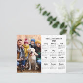 2025年カスタム写真シンプル家族12ヶ月カレンダー シーズンポストカード (スタンド正面)