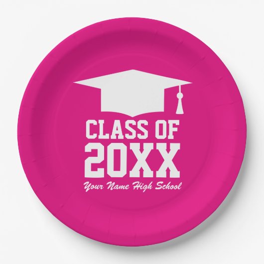 2025年カスタム卒業パーティーの大きなクラス ペーパープレート (正面)