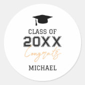 2025年カスタム卒業パーティークラス ラウンドシール (正面)
