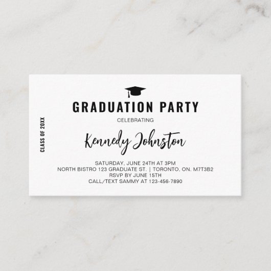 2025年カスタム卒業パーティー卒業クラス エンクロージャーカード (正面)