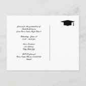 2025年カスタム卒業パーティー招待用はがき インビテーションポストカード (裏面)