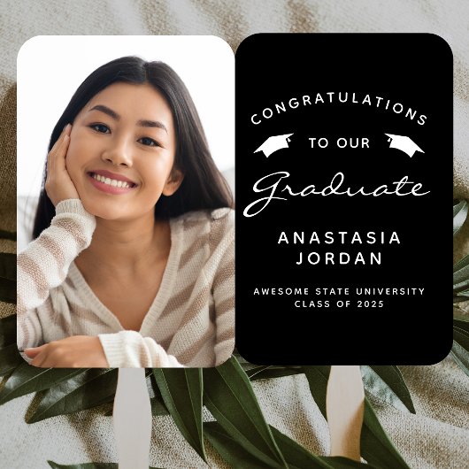 2025年カスタム白黒卒業 ハンドファン