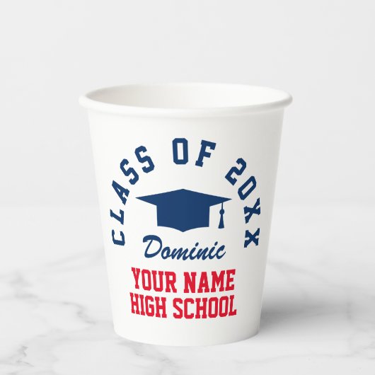 2025年カスタム高校卒業パーティーのクラス 紙コップ (正面)