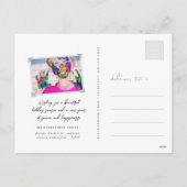 2025年カラフルのカレンダーの写真への応援 シーズンポストカード (裏面)