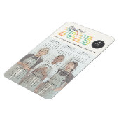 2025年カラフルのカレンダーの写真への応援 マグネット (左側)