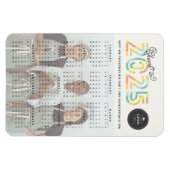 2025年カラフルのカレンダーの写真への応援 マグネット (横)