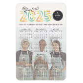 2025年カラフルのカレンダーの写真への応援 マグネット (縦)