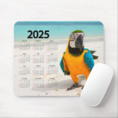 2025年カラフルカレンダーのオウム マウスパッド (マウス)