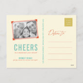 2025年カラフル星への応援ハッピーニューイヤー写真 シーズンポストカード (裏面)