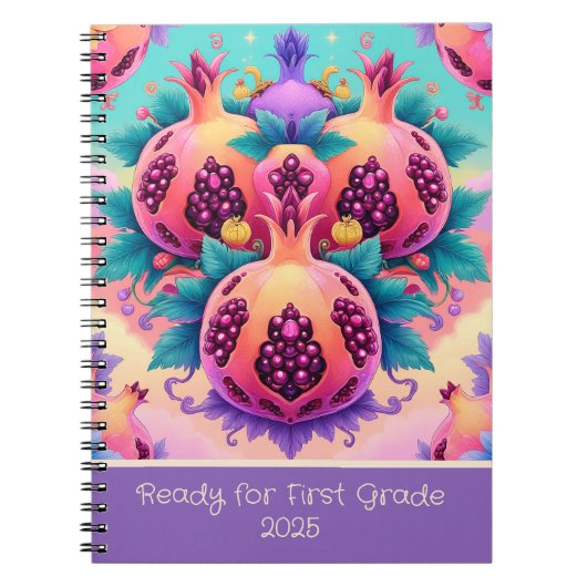 2025年カラフル1年生のザクロ ノートブック (正面)