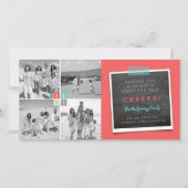 2025年カラーブロックモダン新年4フォトコラージュ シーズンカード (正面)