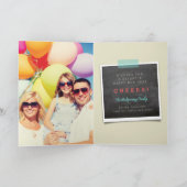 2025年カラーブロックモダン新年4フォトコラージュ シーズンカード (内部)