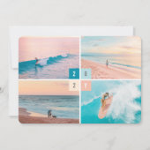 2025年カラーブロックモダン新年4フォトコラージュ シーズンカード (正面)