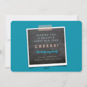 2025年カラーブロックモダン新年4フォトコラージュ シーズンカード (裏面)