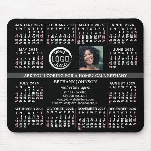 2025年カレンカスタムダー文字ロゴ写真簡単 マウスパッド (正面)