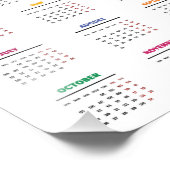 2025年カレンカラフルダーおもしろい恐竜 フォトプリント            (角)