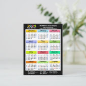 2025年カレンダビジネスピンクエレガントミニマリスト シーズンポストカード (スタンド正面)