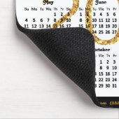 2025年カレンダビジネスロゴQRブラックモダンシンプル マウスパッド (コーナー)