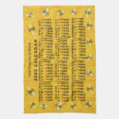 2025年カレンダビーハニカム養蜂場カスタム キッチンタオル (縦)