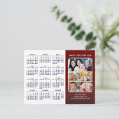 2025年カレンダファミリー5フォトレモダンッドミニマリスト シーズンポストカード (スタンド正面)