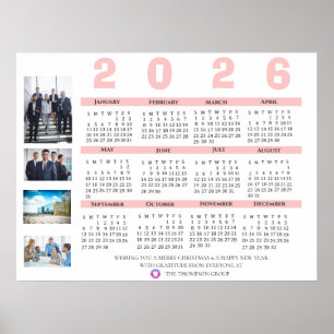 2025年カレンダフォトス数々のクリスマ企業のスギフト ポスター