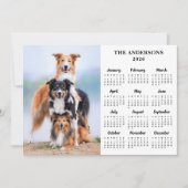 2025年カレンダペットドッグファミリー新年の写真カスタム写真 シーズンカード (正面)