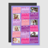 2025年カレンダーかわいい写真モダンコラージュ磁石 (正面/裏面)