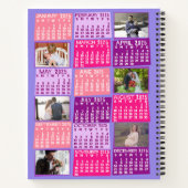 2025年カレンダーかわいい12モダンフォトコラージュ ノートブック (裏面)