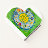 2025年カレンダーの感動的花 ノートブック (裏面)