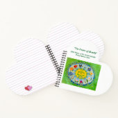 2025年カレンダーの感動的花 ノートブック (内部)