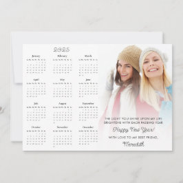 2025年カレンダーやる気を起こさせる写真新年 シーズンカード