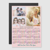 2025年カレンダーカラフル年カスタム3 Photo Magnet (正面/裏面)