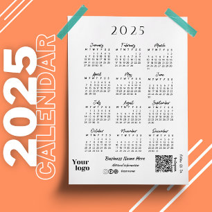 2025年カレンダースクリプトタイポグラフィ白 マグネット招待状