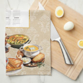 2025年カレンダータオル賛美の恵み主よ キッチンタオル (四つ折り)