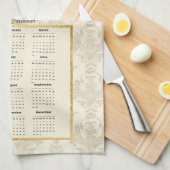 2025年カレンダータオル馬の日の入り キッチンタオル (四つ折り)