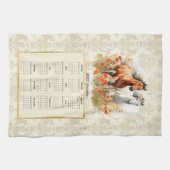 2025年カレンダータオル馬の日の入り キッチンタオル (横)