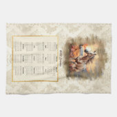 2025年カレンダータオル馬の日の入り キッチンタオル (横)