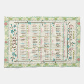 2025年カレンダービクトリアンアールヌーボー | カスタム キッチンタオル (横)