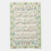 2025年カレンダービクトリアンアールヌーボー | カスタム キッチンタオル (縦)