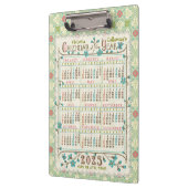 2025年カレンダービクトリアンアールヌーボー | カスタム クリップボード (左)