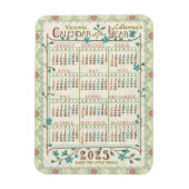 2025年カレンダービクトリアンアールヌーボー | カスタム マグネット (縦)