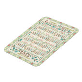 2025年カレンダービクトリアンアールヌーボー | カスタム マグネット (左側)