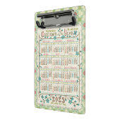 2025年カレンダービクトリアンアールヌーボー | カスタム ミニクリップボード (アングル2)