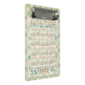 2025年カレンダービクトリアンアールヌーボー | カスタム ミニクリップボード (アングル)