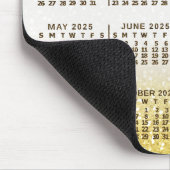 2025年カレンダーフェイク金ゴールドグリッタードライカスタムプ マウスパッド (コーナー)