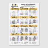 2025年カレンダーブラックミニマリスト企業の磁気 (正面)