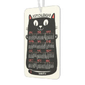 2025年カレンダーミッドセンチュリー黒猫 カーエアーフレッシュナー (左)
