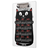 2025年カレンダーミッドセンチュリー黒猫 クリップボード (左)