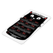 2025年カレンダーミッドセンチュリー黒猫 マグネット (左側)