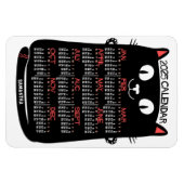 2025年カレンダーミッドセンチュリー黒猫 マグネット (横)